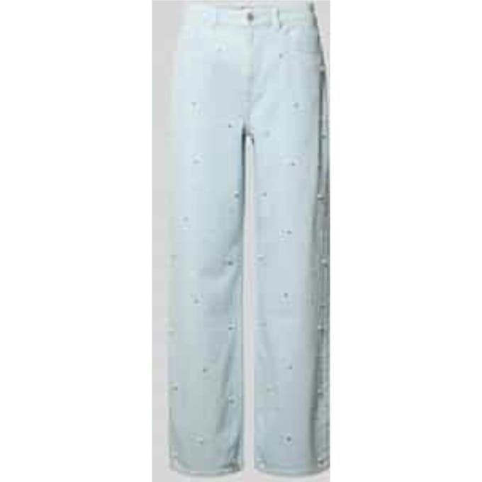 Wide leg jeans met parels