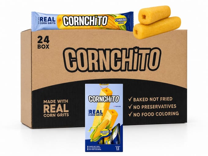 Cornchito Cheese – 24 x 12 Stuks – Knapperige Maisstick – Gebakken – Halal – Glutenvrij – Grootverpakking