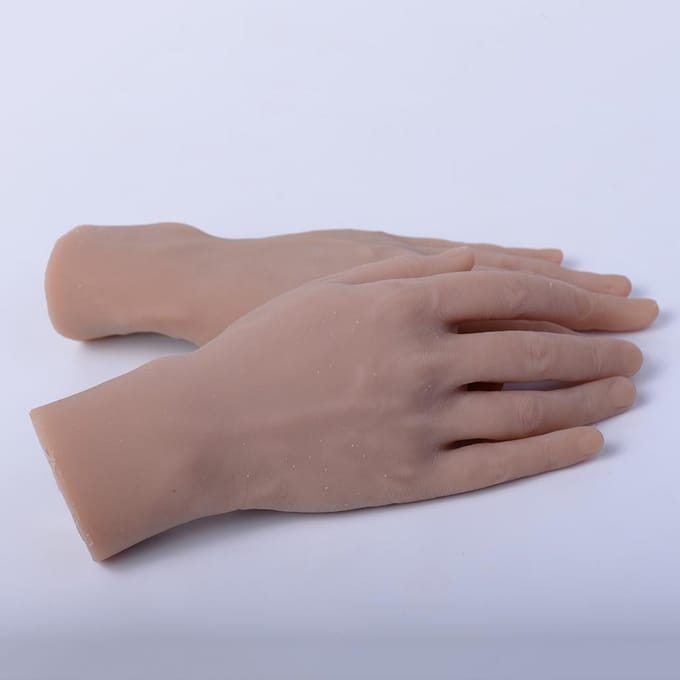 TPE Heren Mannequin Fake Handen Sieraden Bangle Horloge Display Oefenpop Hand 25 cm gray