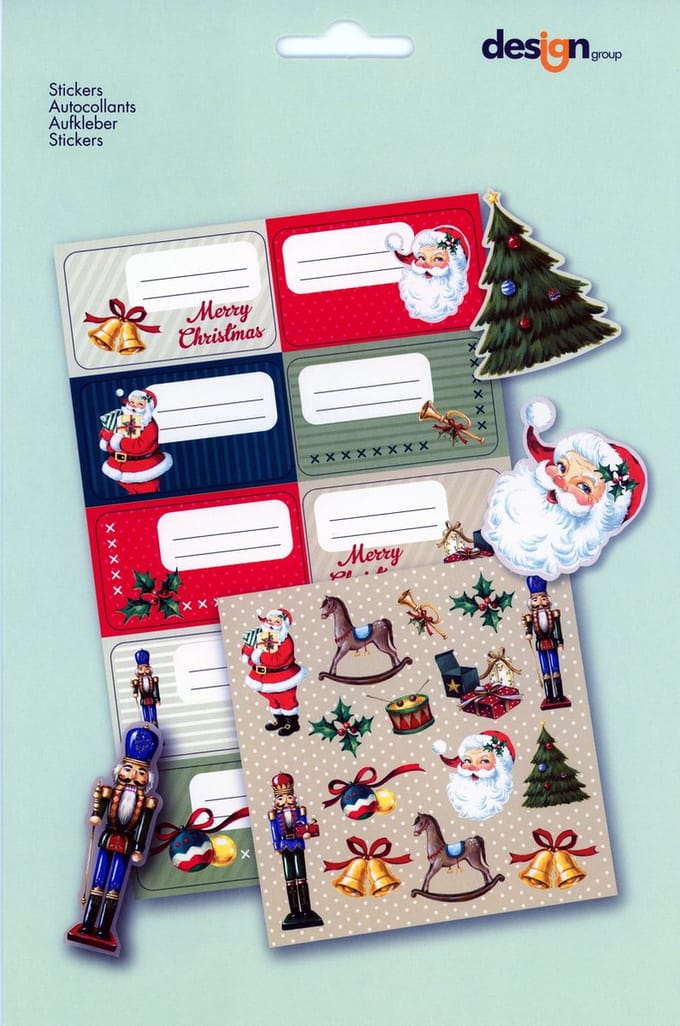 Kerst Sticker Pakket - Naam Stickers - 16 delig