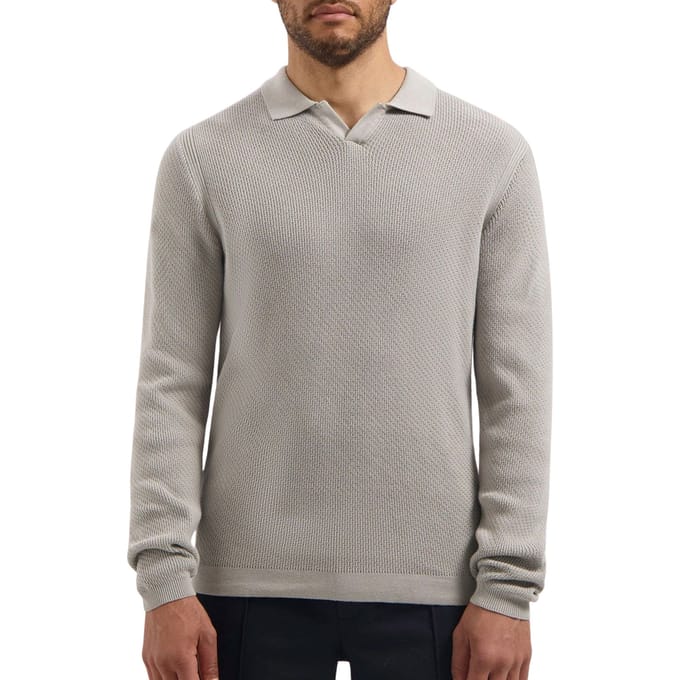 Dstrezzed Kostas Knitted Longsleeve Polo Heren - Maat M
