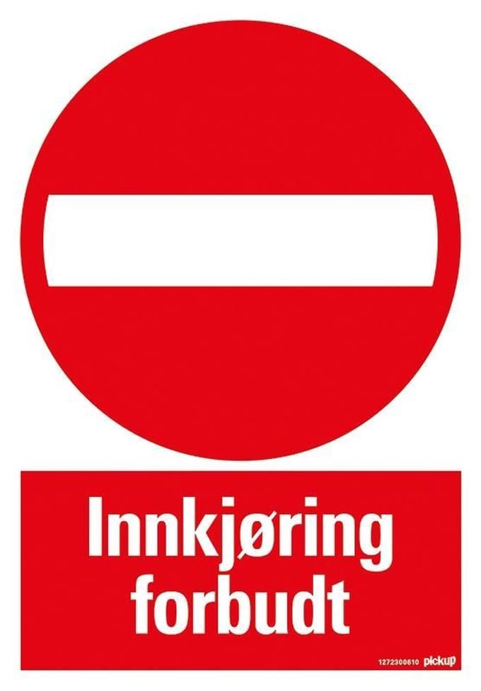 Pickup bord 23x33 cm - INNKJØRING FORBUDT