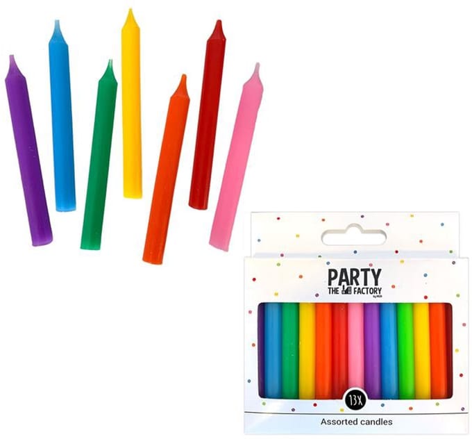 Kaarsjes Jumbo Multikleur - 13 Stuks