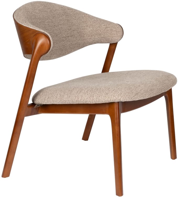 Dutchbone Babington Fauteuil Walnoot kleur - Bruin