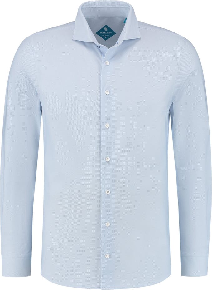 District Indigo Overhemd Performance Print L Blue (7.21.025.750 - 318)