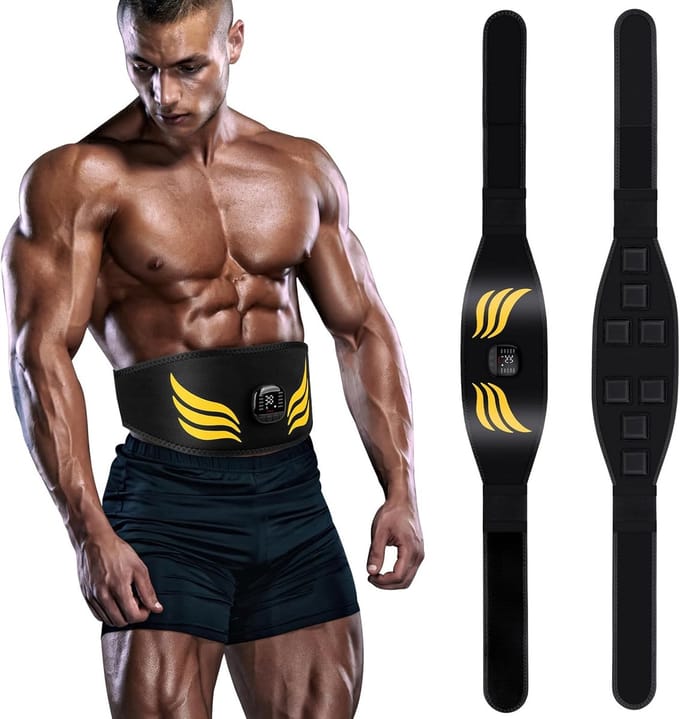 Elektrische Buikspiertrainer - EMS Trainer - Spierversteviging - USB Oplaadbaar - 120 cm - Zwart