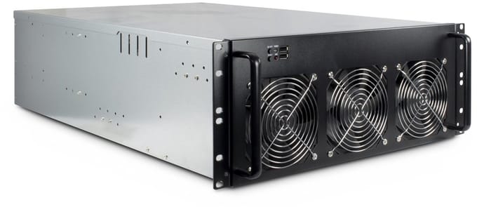 Inter-Tech 4W2 Mijnbouwrek - Case - Server (Rack) - Zwart
