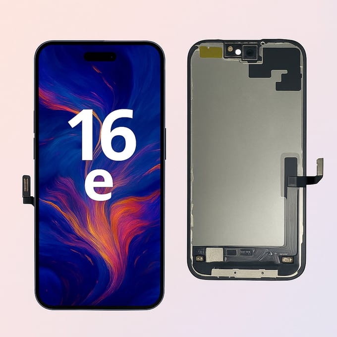 LCD Scherm Geschikt Voor IPhone 16e Met Front Camera Frame | Hoge HD+ Kwaliteit Display
