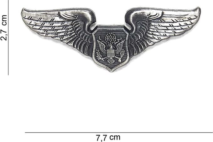 Embleem metaal Wing airforce pin