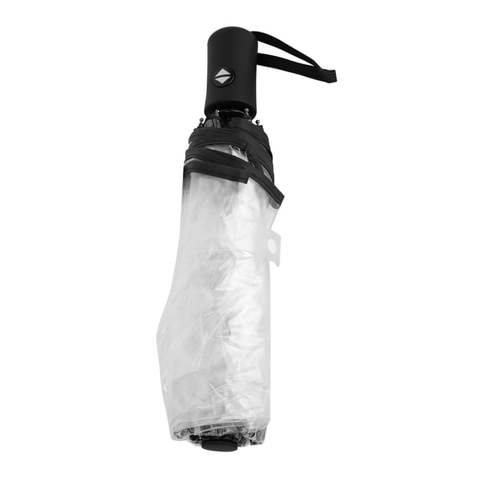 Transparante Regenparaplu's Opvouwbaar Draagbaar Drievoudig Opvouwbaar Dames Mode Paraplu zwart