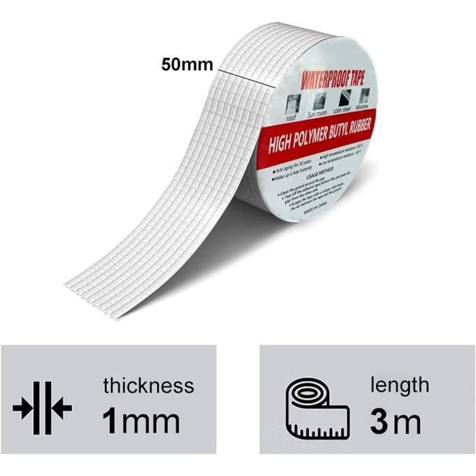 Zelfklevende tape - SANAG - J6094 - Butylrubber - Aluminium - 3m x 5cm