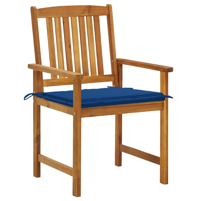 vidaXL - Tuinstoelen - 6 - st - met - kussens - massief - acaciahout