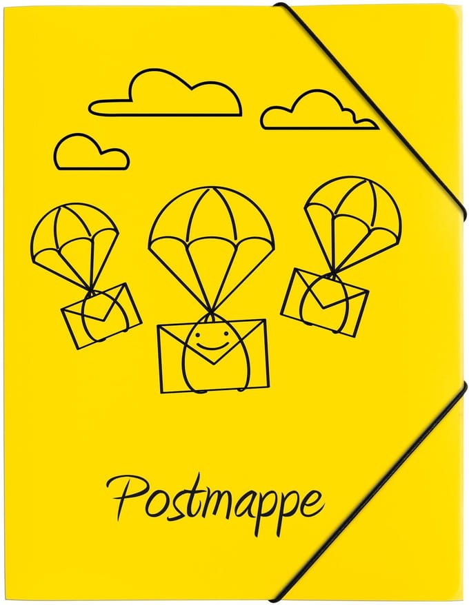 PAGNA 21603-15 elastische map A4 PP postmap 3 kleppen geel