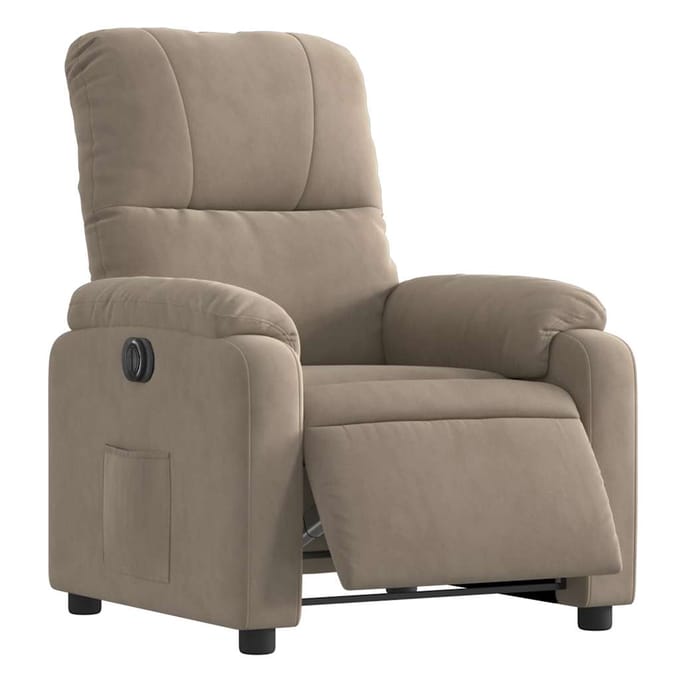 vidaXL - Fauteuil - verstelbaar - elektrisch - microvezelstof - taupe