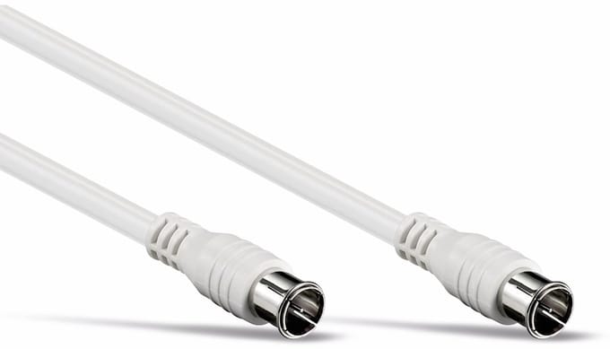 F-quick (m) - F-quick (m) coaxkabel / recht - wit - 7,5 meter