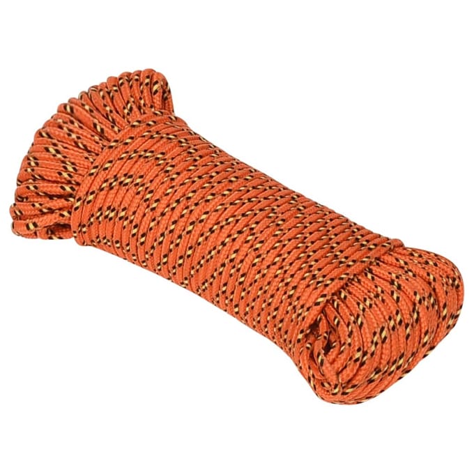 vidaXL - Boottouw - 5 - mm - 25 - m - polypropyleen - oranje