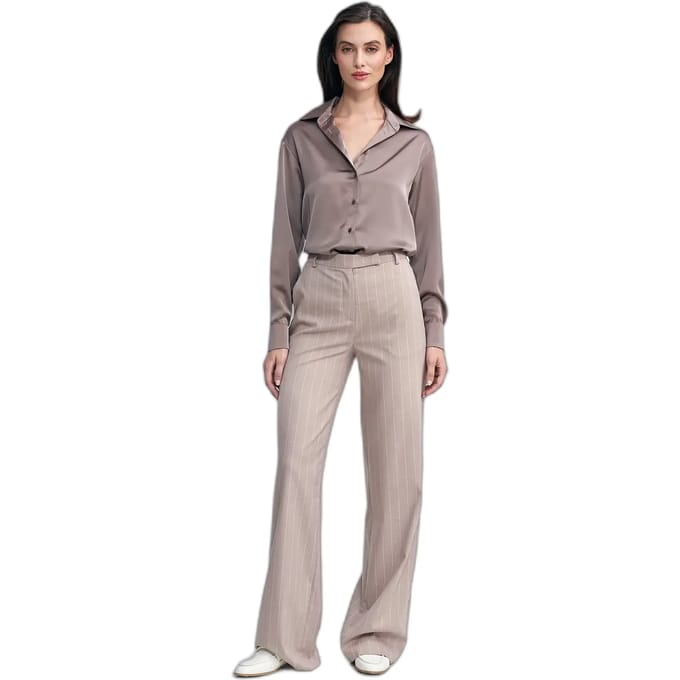 Gestreepte bootcut broek voor dames Nife