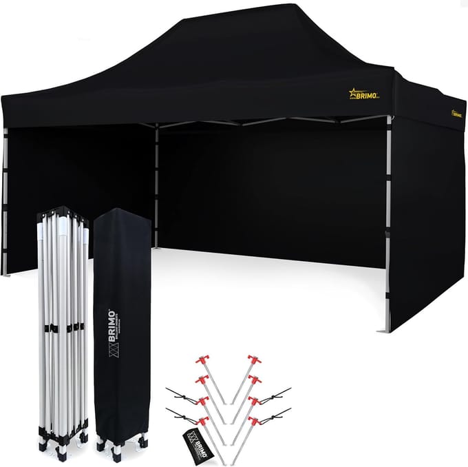 Waterdichte partytent 3x4,5 meter met zijwanden en stalen frame