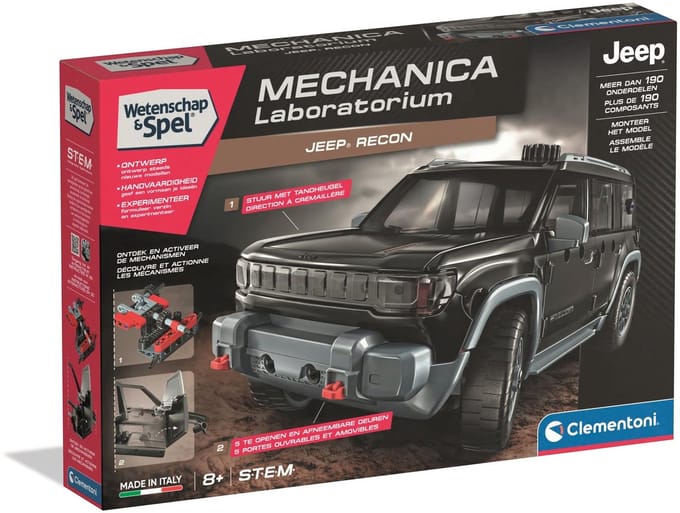 Clementoni Wetenschap & Spel - Mechanica Laboratorium - Jeep Recon - STEM Constructie Speelgoed - Vanaf 8 jaar