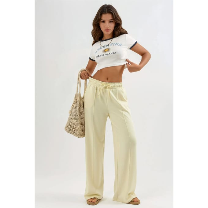 Elastische Taille Rechte Broek
