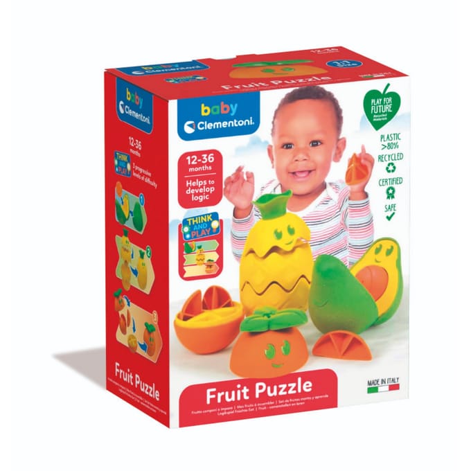 Baby Clementoni – Fruit Puzzel – Spelend Leren en Ontdekken – Babyspeelgoed – 1 jaar en ouder
