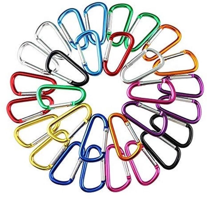 Allecto - 30Pcs Aluminium Multifunctionele Karabijnhaken