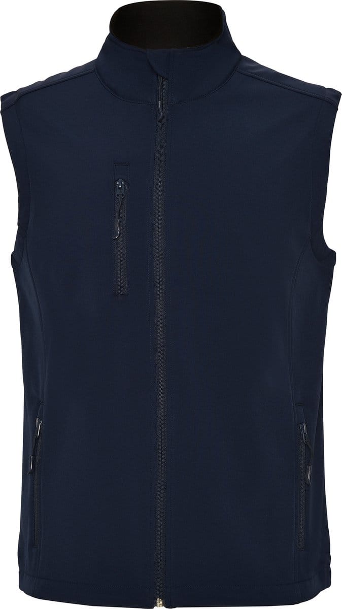 Donker Blauwe soft shell bodywarmer model Quebec merk Roly maat M