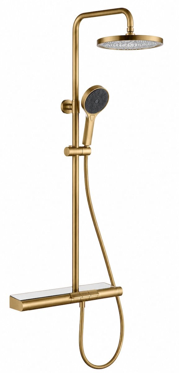 LINEA UNO - Stenvik - Goud - Piano button - Doucheset opbouw - - 201426