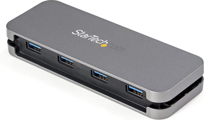 StarTech.com 4 Port USB 3.0 Hub 5Gbps 4A - 11in Cable USB hub - 4 - USB 3.2 - Grijs