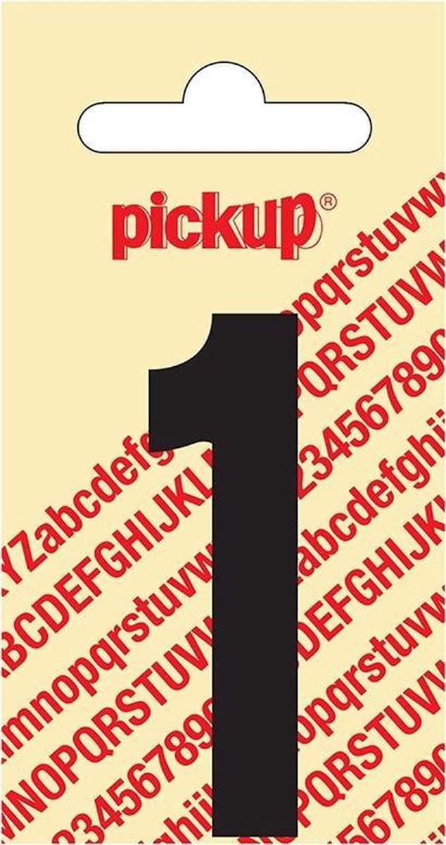 Pickup plakcijfer Nobel 60 mm zwart 1 - 310020601