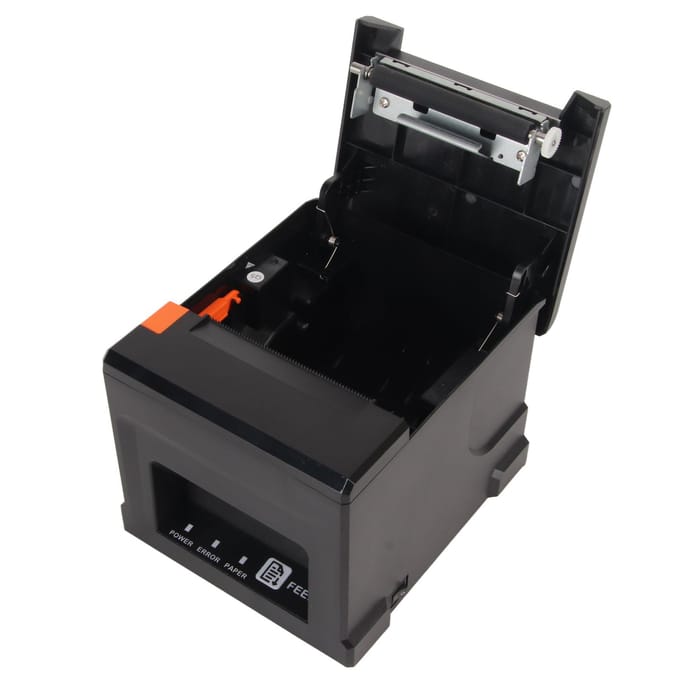 Imprimante thermique POS avec interface Ethernet USB, imprimante de reçus thermique USB 80 mm avec coupe-papier automatique black