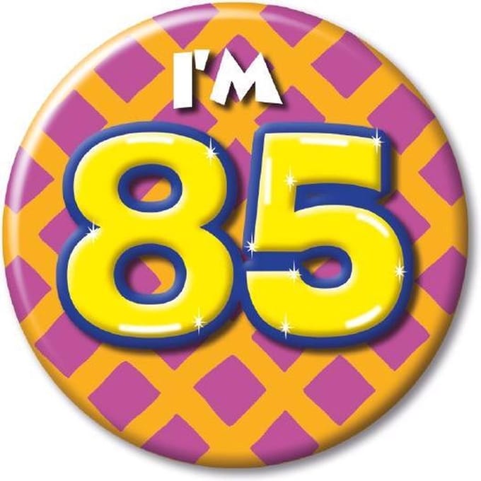 Paperdreams - Button - Klein - 85 Jaar