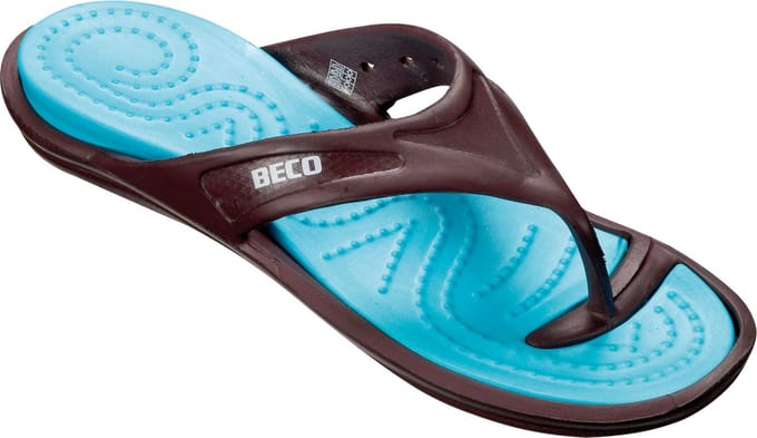 Dames teenslipper, licht blauw, maat 37