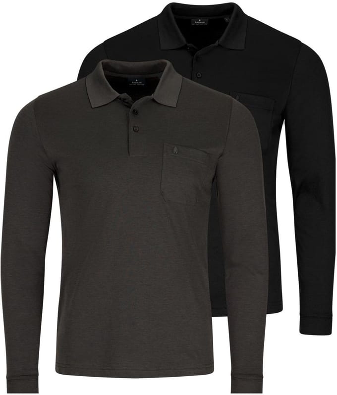 RAGMAN Heren poloshirt 2 pack Basic