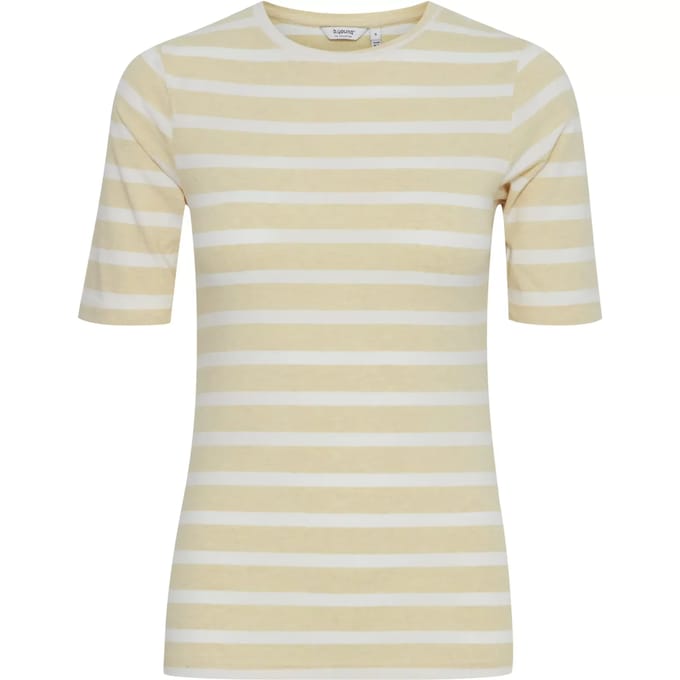 byoung Dames Stretch Basic T-Shirt Kortmouw Ronde Hals Gestreept Bovenstuk BYPAMILA