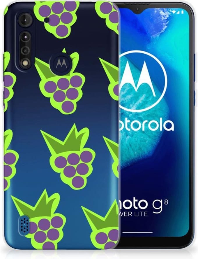 Motorola Moto G8 Power Lite Siliconen Case Druiven