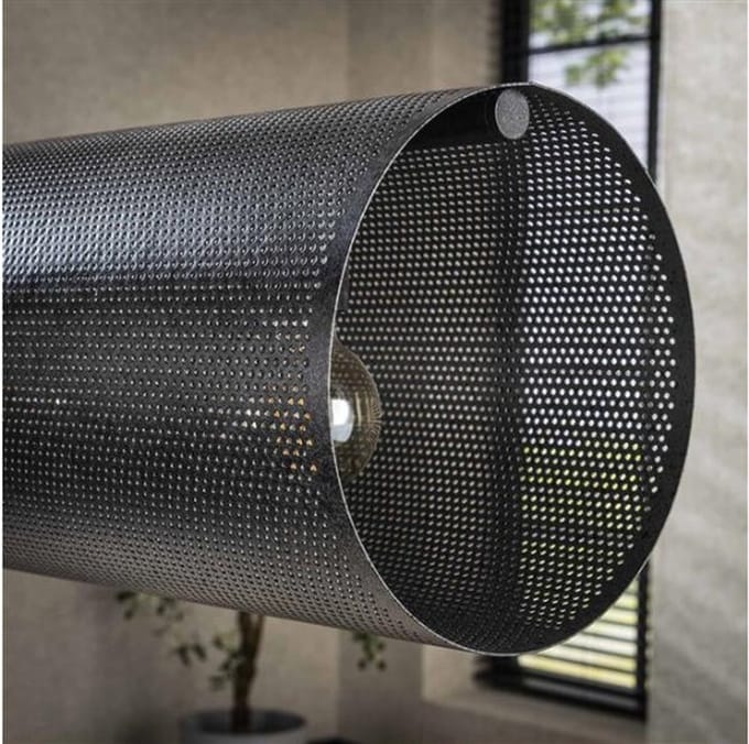 Hanglamp 7L koker XL mesh - Artic zwart