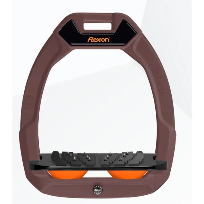 Veilige rijbeugels Hellend Ultra Grip Bruin/Zwart/Oranje Flex-On Safe-On