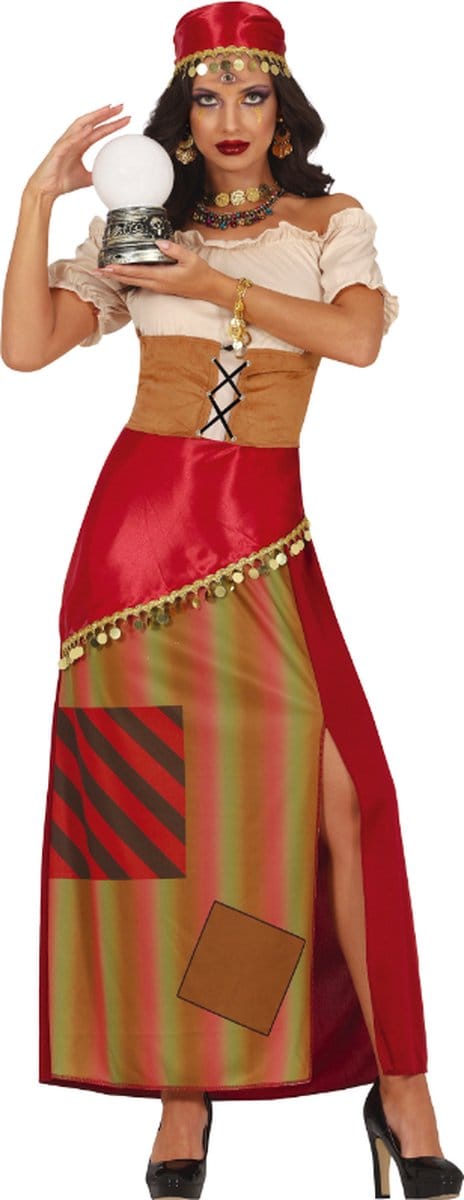 Fiestas Guirca - Dames jurk tarot reader - maat S (36-38) - Carnavalskleding - Carnaval - carnavalskleding 2027 - Carnaval kostuum