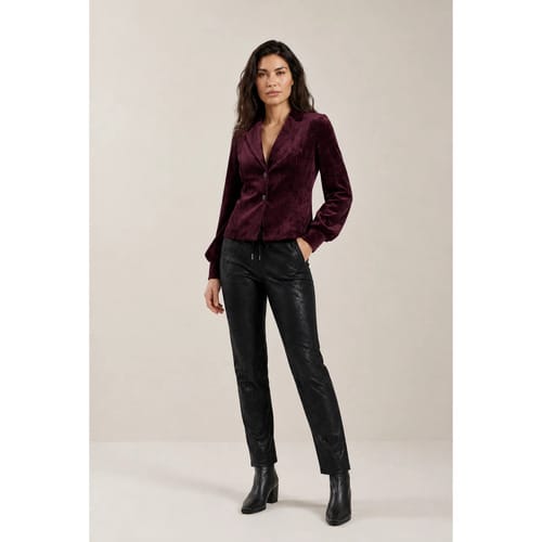 Blazer Helena Hart 7870 Blazer Lora Velour Burgundy