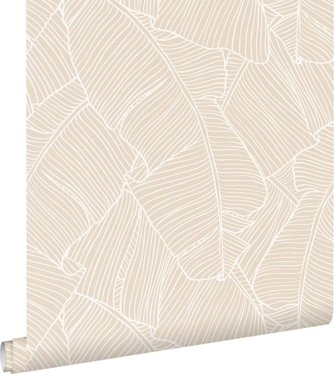 ESTAhome behang bladeren beige - 53 cm x 10.05 m - 130931