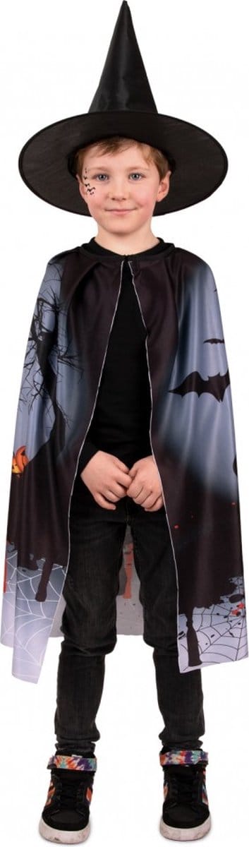 Bloody Halloween Cape Kind met Hoed