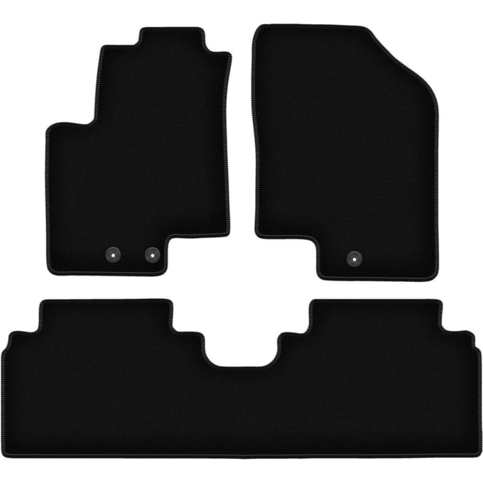 BASIC zwarte veloursmatten voor: Kia Venga minivan (2009-2017)