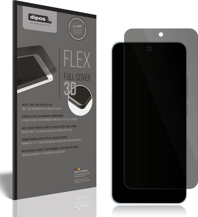 dipos FLEX – Matte Privacy Screenprotector geschikt voor Vivo V60 | Volledige Schermbescherming | Case-Friendly