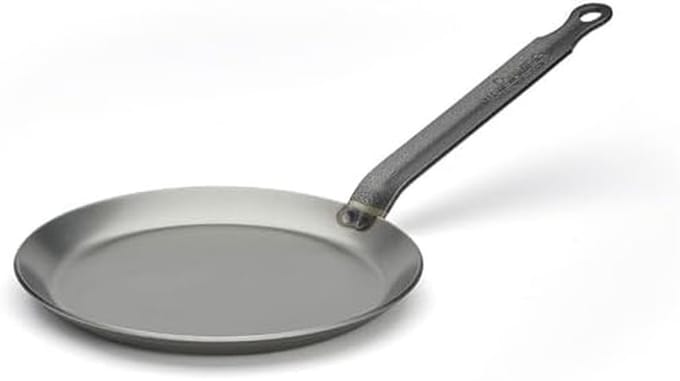 Crêpepan Carbon Plus - Pannenkoekenpan ijzer - Delicate pannenkoeken bakken - Snelle temperatuurstijging - 18 cm - Zilver