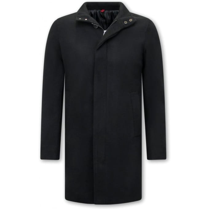 Parka Heren Winterjas - Heren Mantel - Lange Jas Heren - Trenchcoat Heren - Zwart -8758