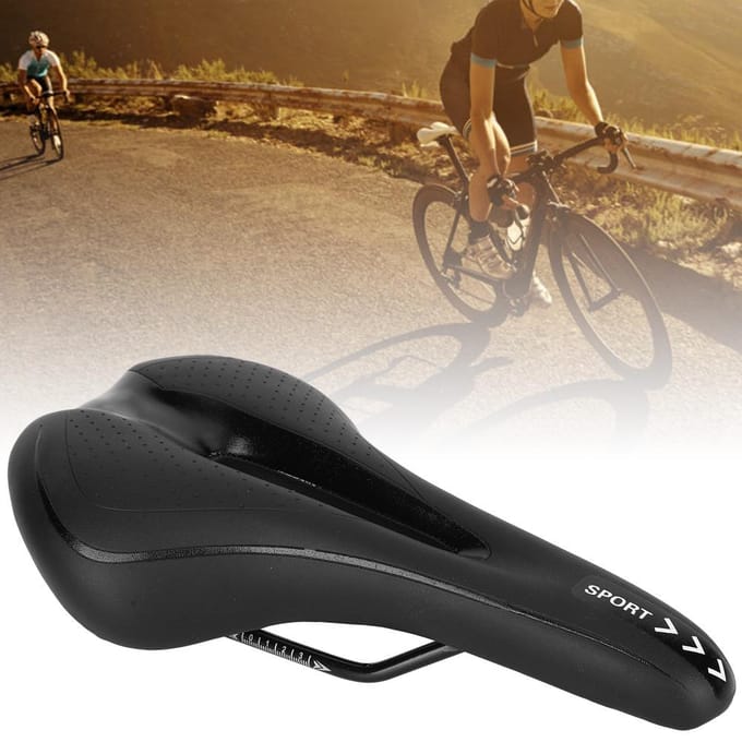 Selle de vélo de montagne creuse, souple et respirante, accessoires de cyclisme black