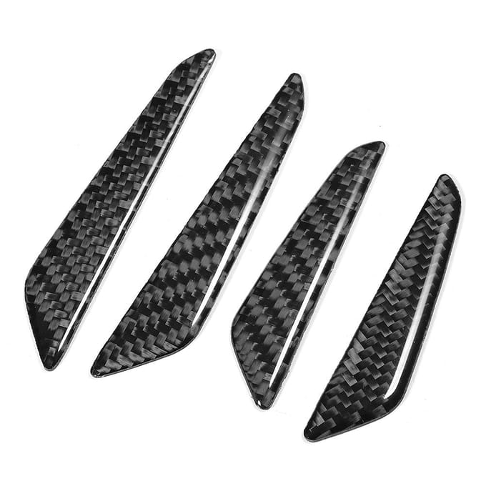 4 pièces Réflecteur de bord de porte de voiture Protecteur décoratif Bande anti-collision black