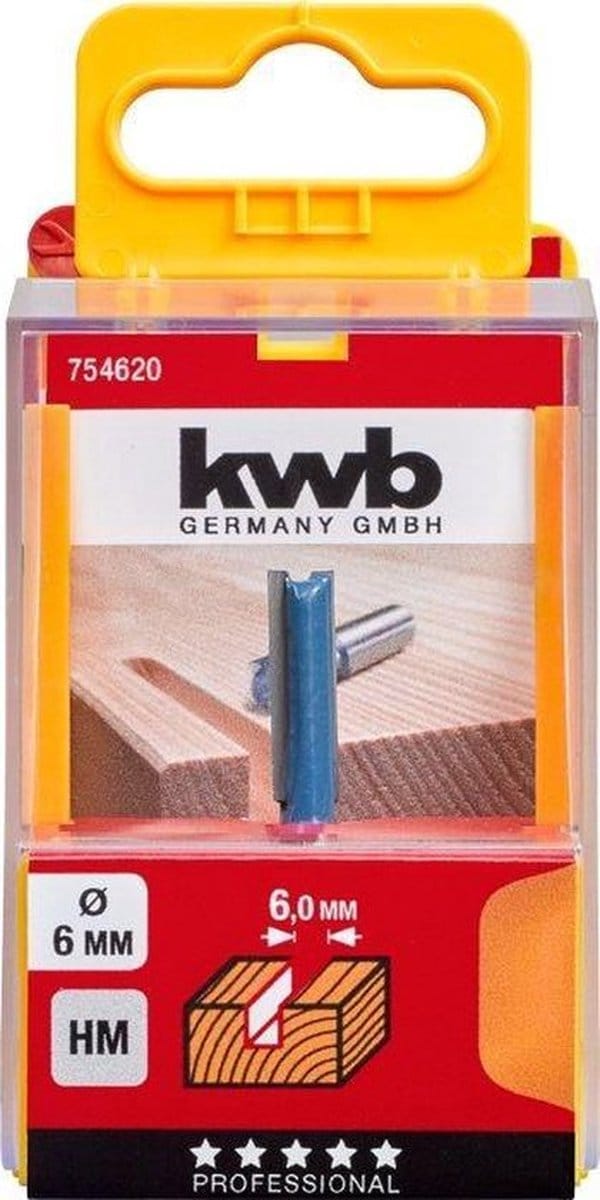 KWB - Profielfrees schacht 8mm - HM - Vingerfrees - 6mm