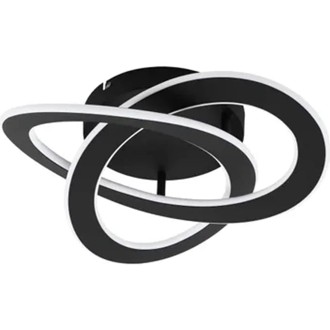 EGLO Rolimare Plafondlamp - LED - 42 cm - Zwart/Wit